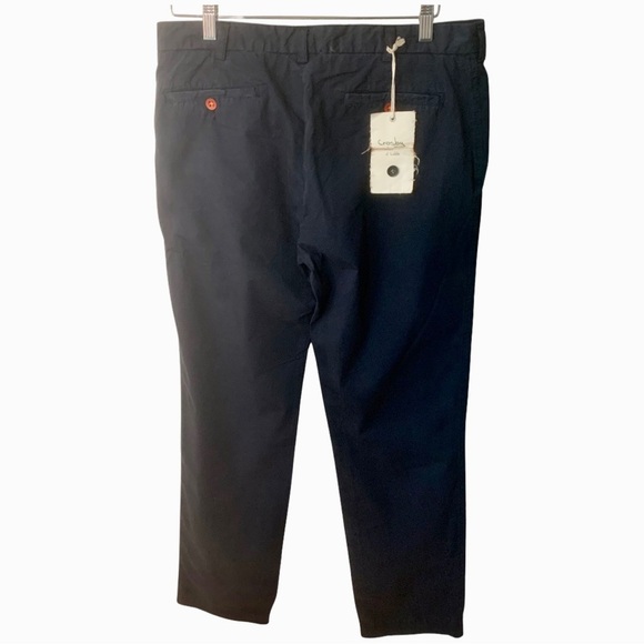 NWT Men’s Italian CROSBY HALLEN & COBB Cotton Pants Flat Front Long Inseam 34x35 - Picture 7 of 13